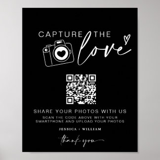 Poster Mariage Capture L'Amour | Partage de photos Code Q