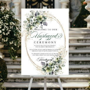 Poster Mariage Cérémonie Non Branchée Greenery Botanique 