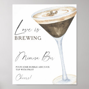 Poster Mariage civil Espresso Martini Bar à Mimosa