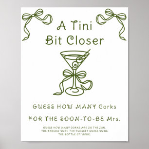 Poster Mariage civil Martini Combien de bouchons