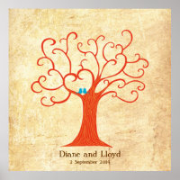Mariage d'arbre d'empreintes digitales (Heartastic