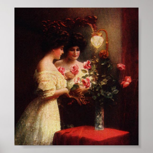 Poster Mariage Day Victorian Lady Art Imprimer (Devant)