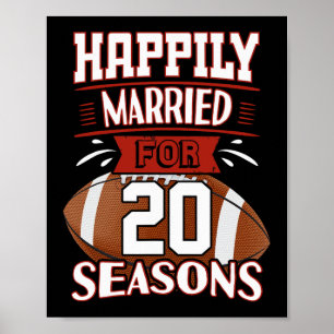Poster Mariage de 20 ans - 20e anniversaire Idée cadeau T