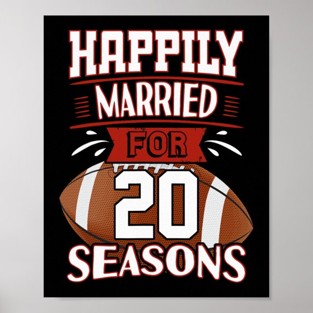 Poster Mariage de 20 ans - 20e anniversaire Idée cadeau T (Devant)