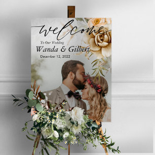Poster Mariage de bienvenue en or