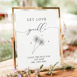Poster MARIAGE de calligraphie ASHER Sparkler