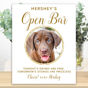 Poster Mariage de chien Bar à boissons ouvert Photo de ch