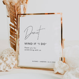 Poster Mariage de Donut HARLOW Signer Donut Minut Si je l