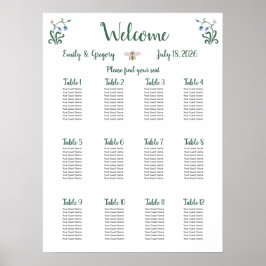 Poster Mariage de fleurs lunaires