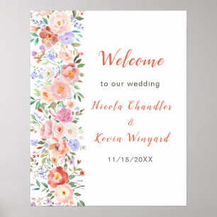 Poster Mariage de fleurs printanières