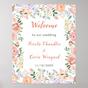 Poster Mariage de fleurs printanières