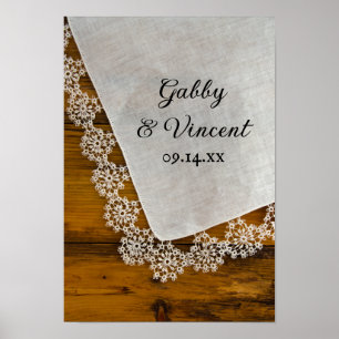 Poster Mariage de grange au style Country Lace