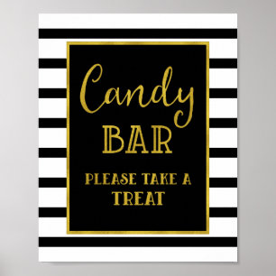 Poster Mariage de la barre de bonbons ou de douche Signal