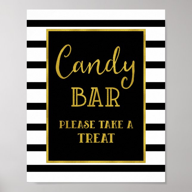 Poster Mariage de la barre de bonbons ou de douche Signal (Devant)