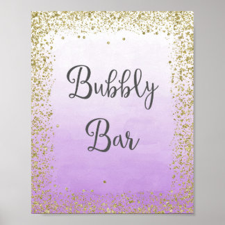 Poster Mariage de la barre de bulles Imprimer