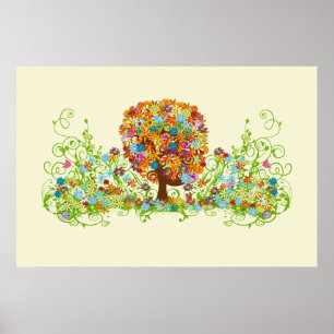 Poster Mariage de la branche latérale de la forêt enchant