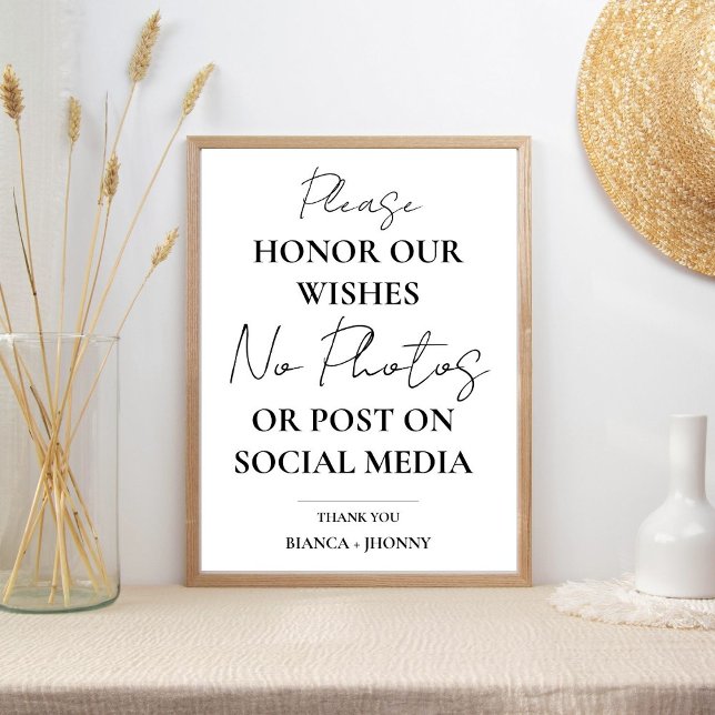 Poster Mariage de la cérémonie débranché AUCUNE photo et  (Créateur téléchargé)