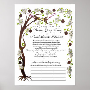 Poster mariage de l'arbre de vie (v)