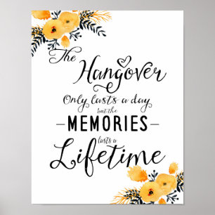 Poster Mariage de partie signer DRinks Bar imprimer