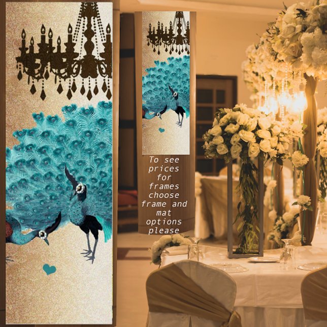 Poster Mariage de Peacock Roaring 20's (Créateur téléchargé)