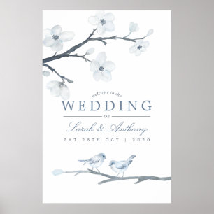 Poster Mariage de printemps sous les fleurs de cerisier
