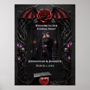Poster Mariage de Romance Sombre de Vampire Gothique de N