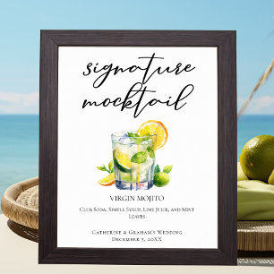 Poster Mariage de signature de Virgin Mojito Mocktail