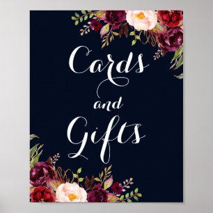 Poster Mariage Des Cartes Et Cadeaux Floraux De La Marine
