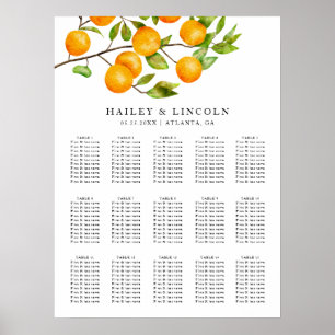 Poster Mariage d'été Rustique Citrus