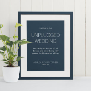 Poster Mariage d'événements débranché minimaliste moderne