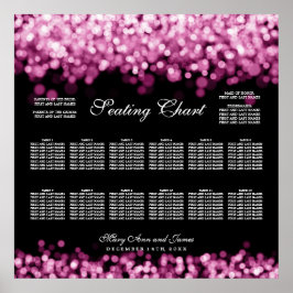 Poster Mariage Diagramme de siège Lumières roses