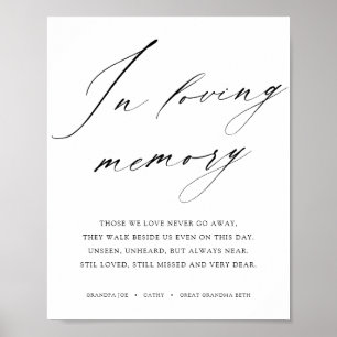 Poster Mariage en Mémoire Affectueuse