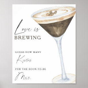 Poster Mariage Espresso Martini combien de baisers