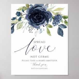 Poster Mariage Étaler L'amour Pas Les Germes Signer Marin