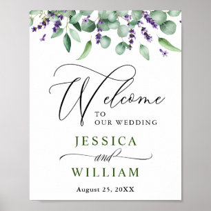 Poster Mariage Eucalyptus Lavender