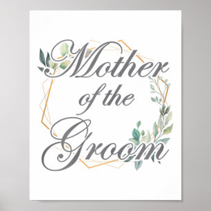 Poster Mariage Fête des mariées Épouse Maman Mère Du Groo