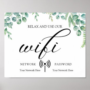 Poster Mariage Feuille de l'Eucalyptus