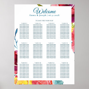 Poster Mariage floral d'été lumineux