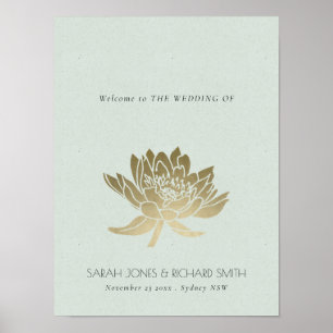 Poster Mariage FLOTUS D'ARGENT BLEU DE PÂLE GLAMOREUX