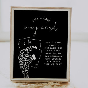 Poster Mariage gothique Choisir Une Carte Guestbook Signa