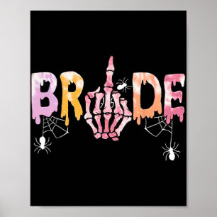 Poster Mariage gothique Épouse squelette d'Halloween Spoo