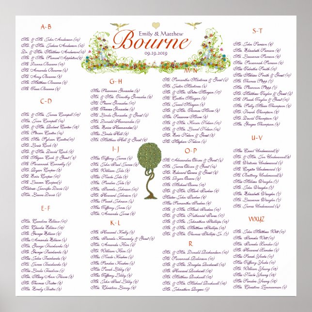 Poster Mariage Inséparable Art nouveau (Devant)