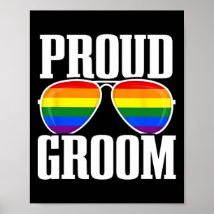 Poster Mariage Lgbtq - Drapeau Gay pride - Groom Squad -
