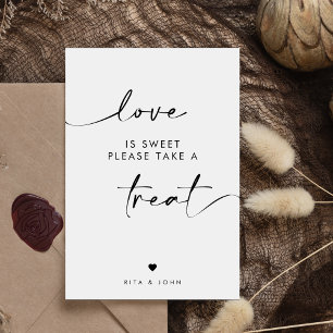 Poster Mariage Love is Sweet Candy Buffet Dessert Sign