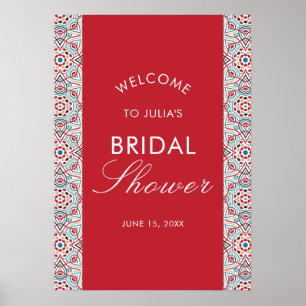 Poster Mariage Luxueux Métallisé Pailleté Géométrique