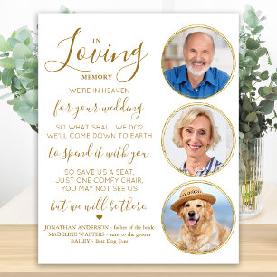 Poster Mariage Memorial Gold 3 Photo En Mémoire D'Amour