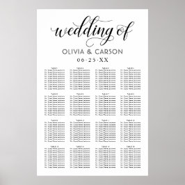 Poster Mariage moderne noir et blanc