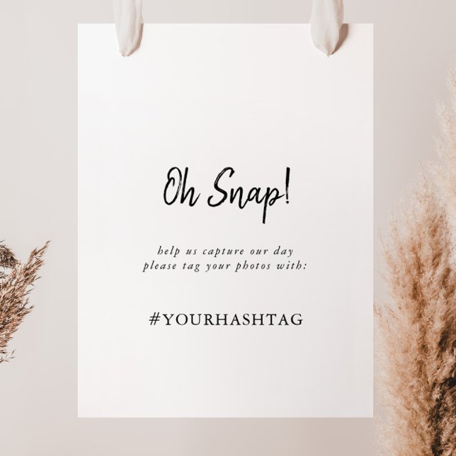 Poster Mariage moderne Oh Snap Sign (Créateur téléchargé)