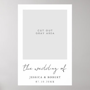 Poster Mariage moderne Selfie Photo Booth Cadre
