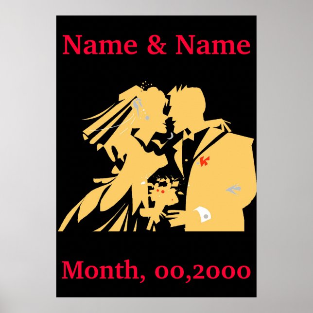 Poster mariage, Modifier le texte (Devant)